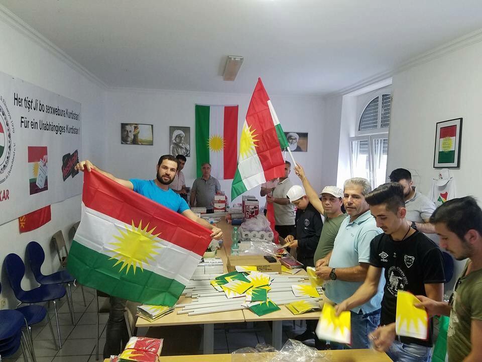 Germany: Gathering in Cologne in support of Kurdish Independence in Iraq